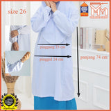 Baju Kurung Sekolah Putih Lengan Cekak｜Student Girl School Uniform｜Sleeve Cuff｜White Baju Kurung｜Comfort｜Primary / Secondary School｜Sekolah Rendah & Menengah