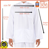 Sekolah Rendah / Menengah Baju Melayu Putih Set｜Student School Islamic Set Boy｜Comfort｜Front Button｜Hard Collar｜Chest & Front Pocket｜Koshibo Or Cotton