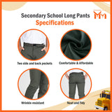 Seluar Panjang Lelaki Sekolah Menengah (Hijau)｜Student Boy School Pants｜Long Pants Green｜Comfort｜Secondary School Pants｜Seluar Hijau Sekolah Menengah