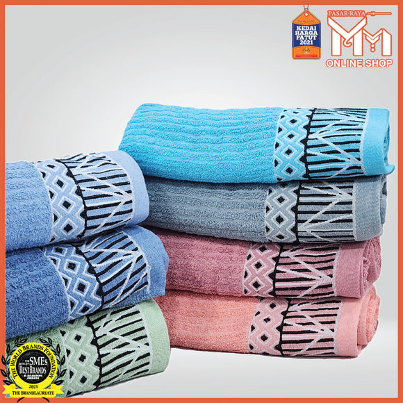 Quick Dry Bath Towel /  Tuala Mandi Corak Serap Air (67cm x 137cm) 821119 ABCDEFGT